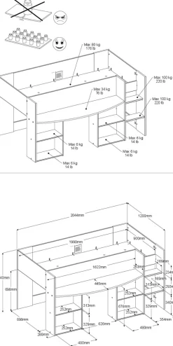 Jugendzimmer 2-teilig PIROUETTE 16